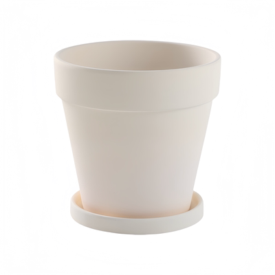 ins奶油治愈风红陶土花盆带托盘