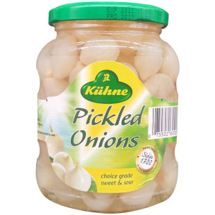德国Kuhne Sweet Sour Pickled Onions冠利鸡尾洋葱沙拉酸甜菜