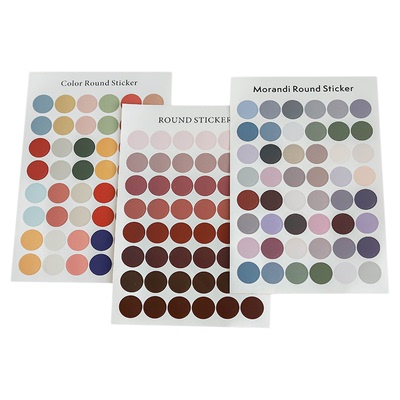 莫兰迪圆点贴纸ins风卡片墙贴