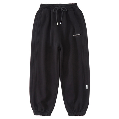 男童冬季加绒运动裤宽松洋气百搭