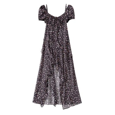 BANANACICI复古两穿碎花连衣裙