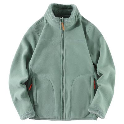 狼职仕抓绒衣女秋冬加绒加厚摇粒绒双面穿保暖卫衣珊瑚绒外套男潮