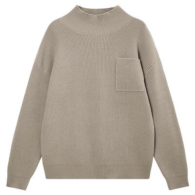 设计感高领毛衣针织衫男