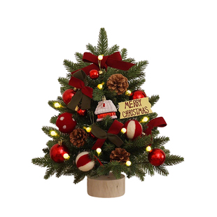 迷你圣诞树2025新款ins风仿真桌面家用套餐小型diy摆件圣诞节装饰