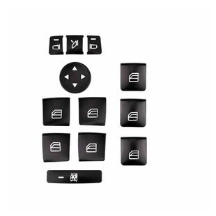 适用奔驰GLK CLA GLA ML GLE GLS CLS老E C级内饰改装升窗按键贴