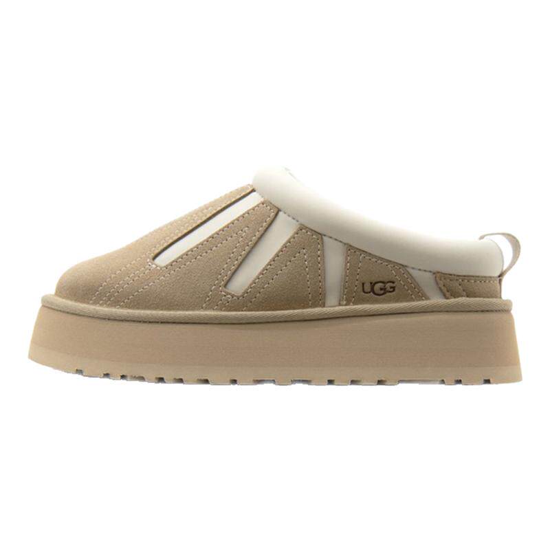 UGG Tazz塔茨女子雪地靴包头半拖休闲一脚蹬厚底毛拖 1122553-SAN