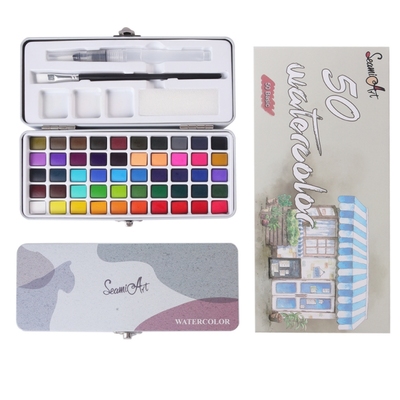 西米水彩美甲专用固体水彩颜料套