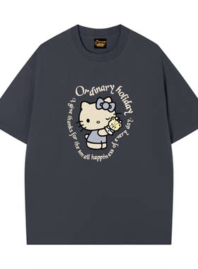 金智秀同款Kitty猫宽松短袖T恤