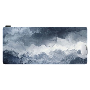 冷淡风RGB发光鼠标垫山川风景男生电竞超大办公电脑键盘定制桌垫