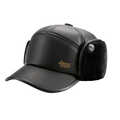 JEEPSPIRIT吉普中老年人皮帽子
