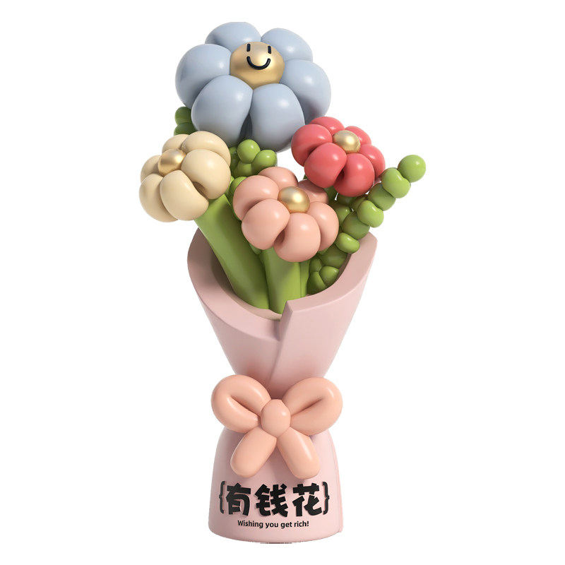 有钱花摆件店铺前台开业礼物