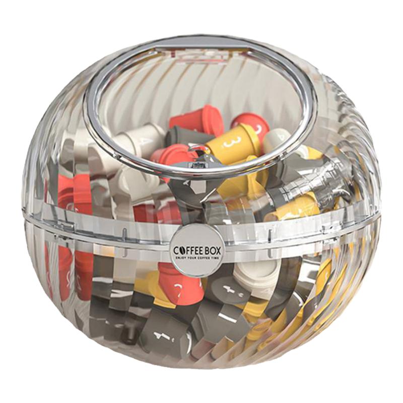 胶囊咖啡收纳盒客厅茶叶罐防尘办公室茶水间吧台透明亚克力置物架