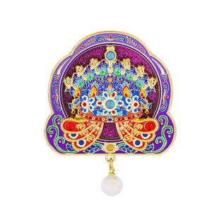 北京文创纪念品博物馆十二龙九凤皇冠浮雕流沙皇后凤冠金属冰箱贴