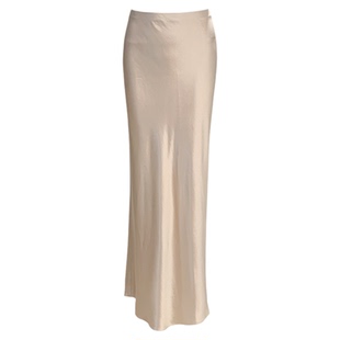 Middletone | 钻光裙 两色45度斜裁醋酸缎面半身裙显瘦遮肉长裙夏