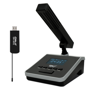 GMTD金迈无线麦克风 一拖四金属方管话筒 教学演讲视频远程会议