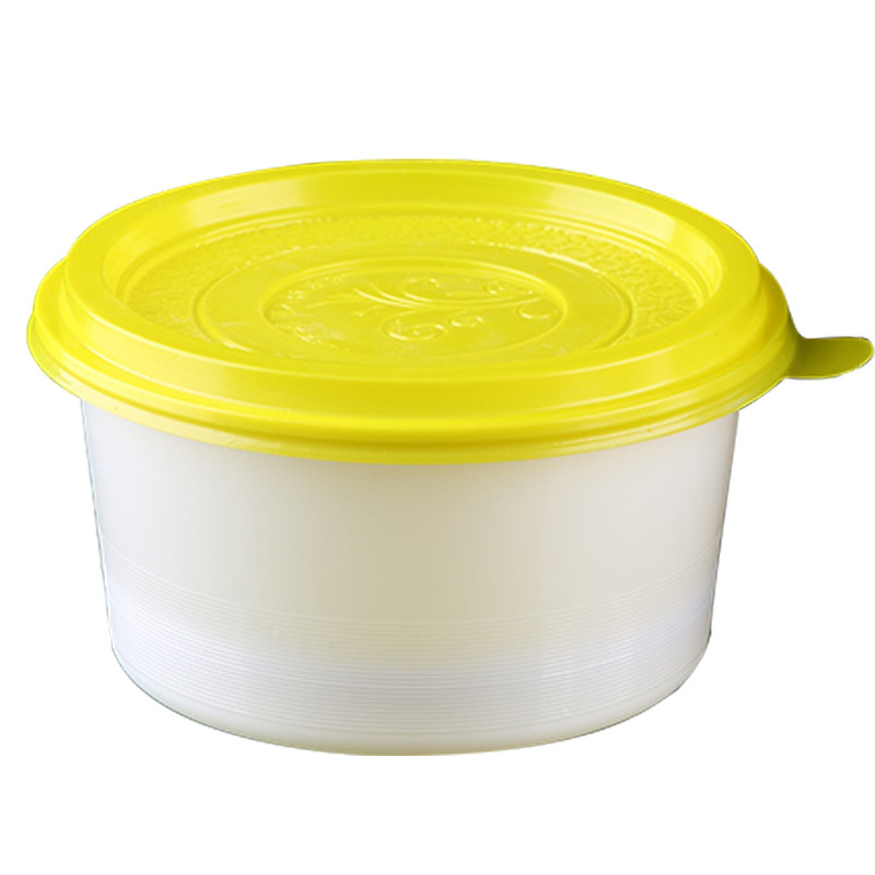 一次性汤碗带盖圆形塑料高档甜品
