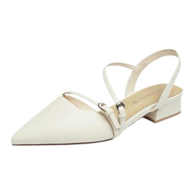 红蜻蜓低跟包头时装凉鞋