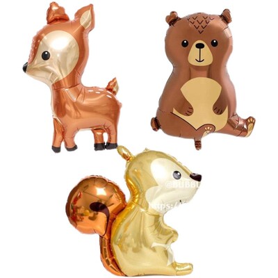 小鹿小熊兔子松鼠气球