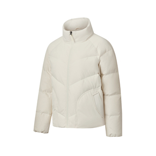 鸿星尔克羽绒服女款2025冬季新款女士好看面包服运动棉服夹克外套