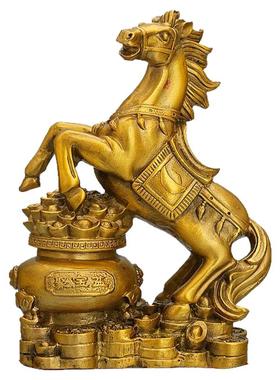 新款铜马聚宝盆摆件马年2026生肖马客厅办公室到成功工艺品元宝马