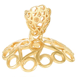 吊坠扣夹扣配件 简约时尚diy珠子扣针式扣镶嵌蜜蜡绿松石扣头饰品