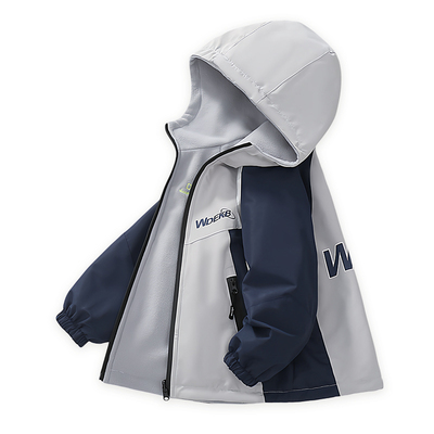 雅鹿男童冬装外套加绒夹棉冲锋衣