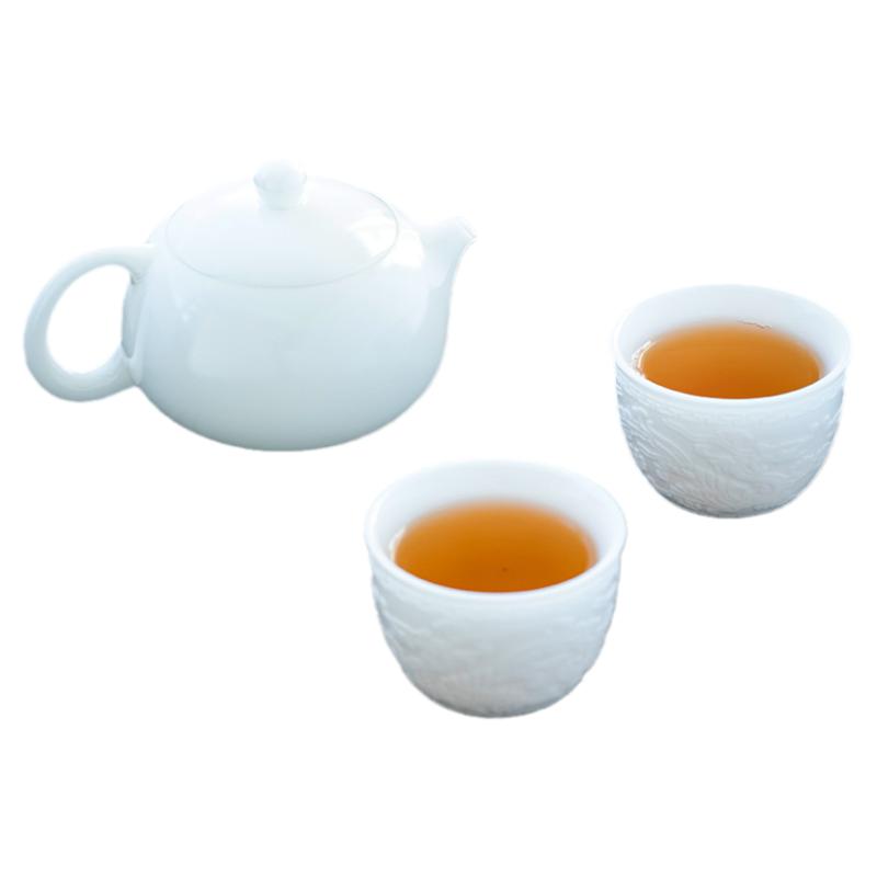 钰铨龙门润白大西施壶一壶两杯