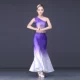Плечо фиолетовый и белый градиент, инкрустация 360 -дегровая юбка