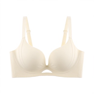 205镂空褶皱小胸聚拢显大无痕内衣女提拉防下垂不跑杯本命年文胸