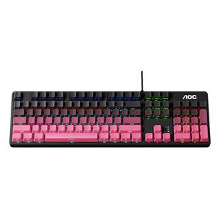 AOC GK410电竞机械键盘全键无冲热插拔侧刻键鼠套装DIY键帽高颜值