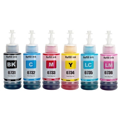 适用EPSON爱普生674墨水L805 L1800 L801 L810 L850 L310 L360 L380 L383 R330黑彩色t50 1390 R230打印机672