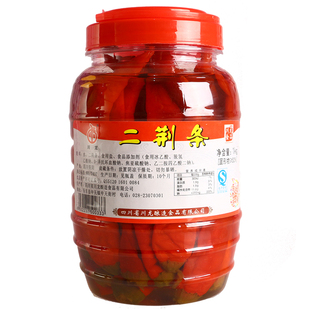 正宗老坛 川龙泡椒泡二荆条瓶装1000g 红辣椒四川泡菜泡海椒
