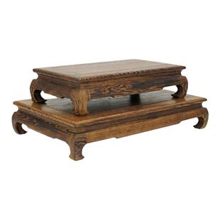 红实木雕底座鸡翅木大长方形奇石头佛像底座花盆景鱼缸炕几木托