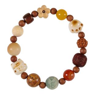 多财多宝菩提十八籽炭烧五福猫萌猫爪原创国潮气质百搭男女款手串