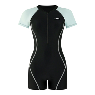 泳衣女款连体保守大码胖mm200斤遮肉平角游泳馆女士专业竞速泳装