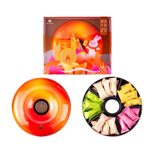 麦轩鹏城牛耶扁桃仁太妃蔓越莓抹茶牛轧糖什锦春节年货高端送礼盒