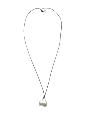 韩系设计感金属小包吊坠项链女