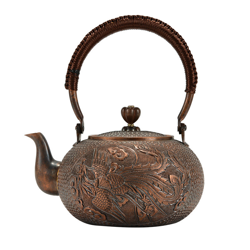 铜壶烧水壶 手工复古紫铜加厚做旧泡茶沏茶壶 养生茶壶煮茶器家用