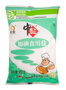 晶心加碘食用盐400g家用