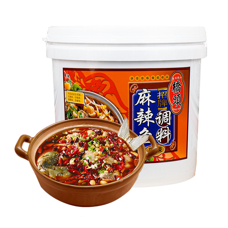 桥头麻辣鱼调料桶装商用10斤/桶