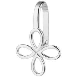 s925纯银吊坠扣diy玉坠玉器夹扣瓜子扣配件项链百搭扣头挂件空托