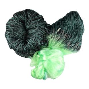 绿丝渔网挂网粘网丝网捕鱼网单层浮网鱼网三层沉网100m沾网绳包坠