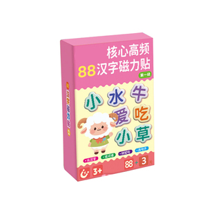 88大片核心高频汉字磁力冰箱贴幼儿园汉语早教拼字识字卡片训练卡