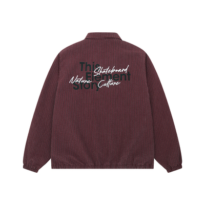 美国ELEMENT滑板酒红色夹克