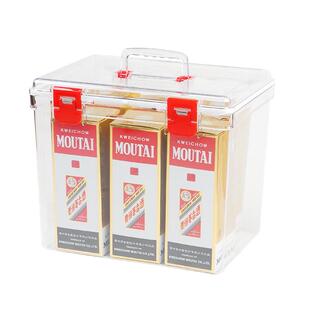 名贵白酒储存专用密封箱贵州茅台镇温湿度防潮防跑酒透明收纳存放