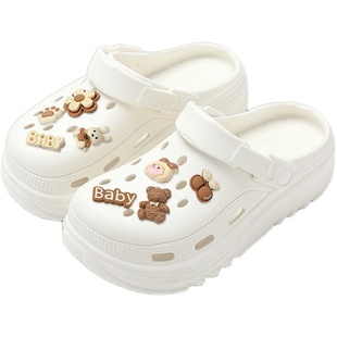 医用手术室拖鞋女款夏季外穿2025新款防滑厚底办公室护士洞洞鞋男