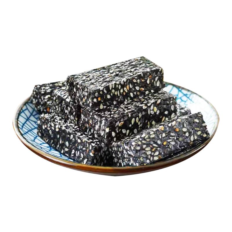黑芝麻糕潮汕特产小吃零食纯老式手工糖果软糕芝麻糖芝麻软糖软膏
