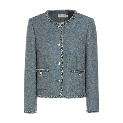 JESSIE廓形小香风宽松羊毛短外套