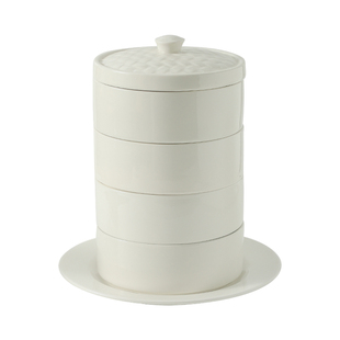 大号陶瓷蒸笼商用早点馒头小笼包微波炉专用笼屉家用蒸菜神器蒸格