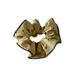 黄色系波点大肠发圈头绳女复古气质丸子头皮筋扎头慵懒风头花发绳